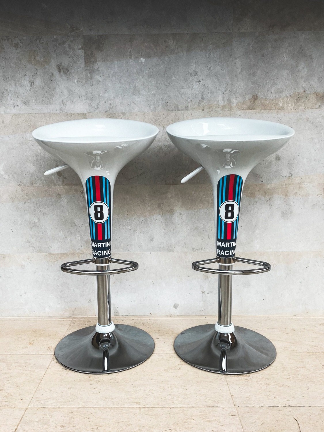 Martini Racing Set - Bar Chairs and Table
