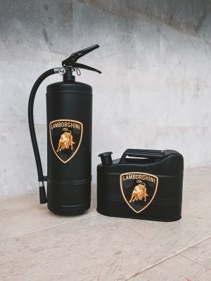 Lamborghini Jerrycan & Fire Extinguisher Set