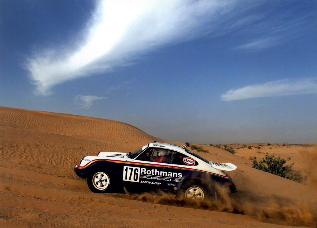 The Porsche 911 Carrera 3.2 4x4 Paris Dakar (953) – car #176 – driven by René Metge and Dominique Lemoyne, that won the 1984 Paris-Dakar Rally
PHOTO: Corporate Archives Porsche AG