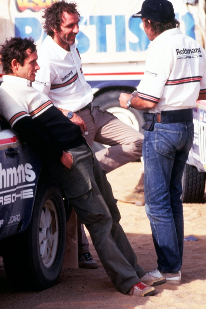 Jacky Ickx (left) and Roland Kussmaul (centre)